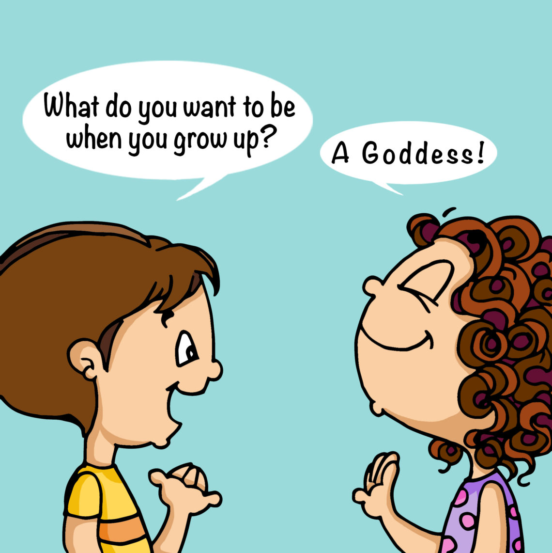 comic strip: Goddess